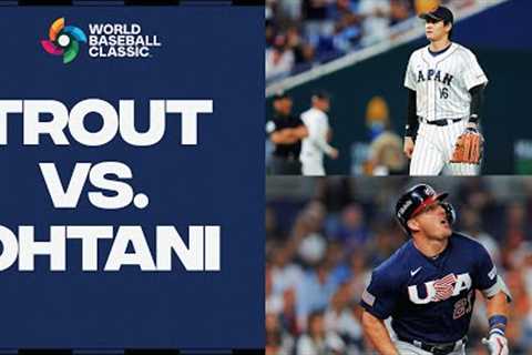 Matchup of a lifetime! Shohei Ohtani faces Mike Trout with the World Baseball Classic on the line!