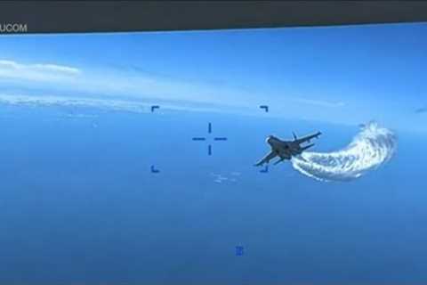 Pentagon releases new video of Russian jet dumping fuel on US drone