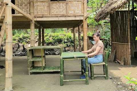 How to make a bamboo furniture (cabinet, tables &amp; chairs) DIY crafts - new life | Lý Thị Ninh