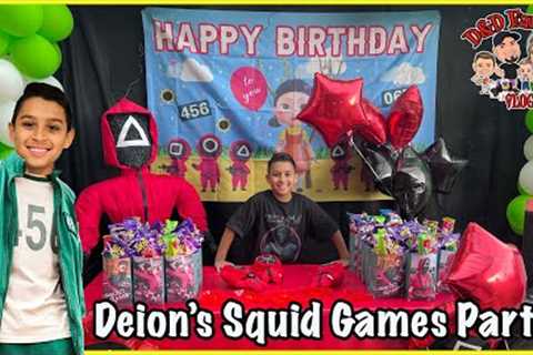 DEION'S SQUID GAMES BIRTHDAY PARTY | TURNING 10 | D&amp;D FAMILY VLOGS