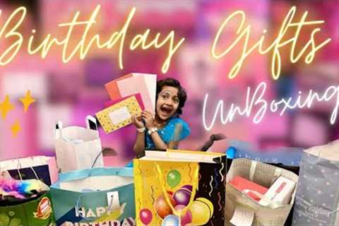 Unboxing Manaswini's birthday Gifts//@mana.ireland.muchatlu //Telugu vlogs