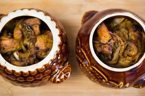How to cook Meat with Vegetables in clay pots. Ukrainian national cuisine.