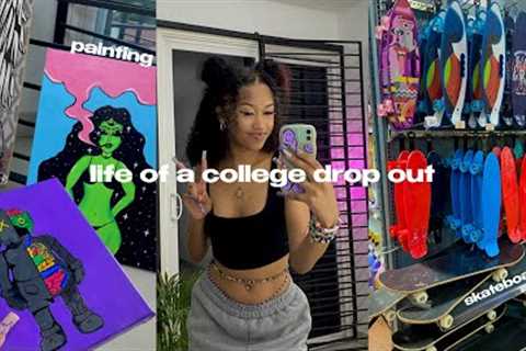 taking a gap year from college to be a full time youtuber (art vlog + finding new hobbies) GYH MASK
