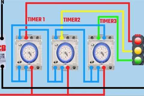 single phase traffic light control wiring diagram with a timer