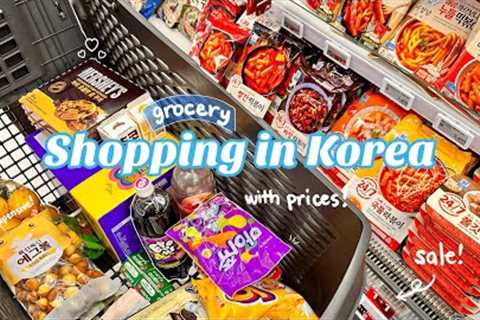 shopping in korea vlog 🇰🇷 groceries food haul with prices 🛒 cooking &amp; snacks unboxing