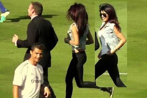 Priyanka Chopra + Cristiano Ronaldo at Dodger Stadium Los Angeles - Real Madrid vs Everton