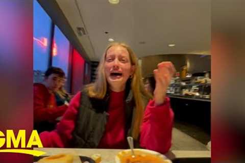 Taylor Swift fan in disbelief after family surprises her with Eras Tour tickets l GMA