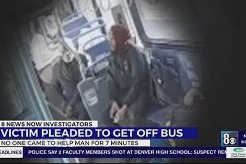 Video shows stabbing attack on Las Vegas bus as victim pleads to be let out