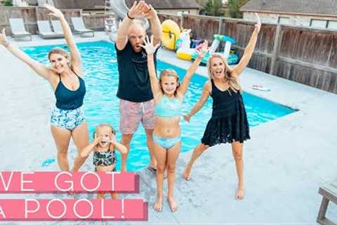OUR NEW POOL INSTALLATION - we share the process, timeline, brand, cost, furniture and family fun!