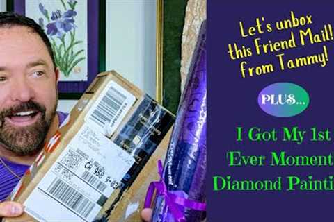 My 1st Ever Moment unboxing ~ friend mail from Tammy #CraftTube #crossstitch #diamondpainting