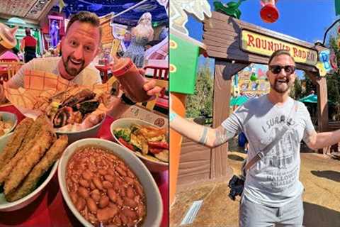 NEW Disney Restaurant Opens At Hollywood Studios! | Woody's Roundup Rodeo BBQ Full Food Review!