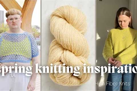 Spring Knitting Inspiration // Mood Boards, Colors, Yarns, and knitting patterns for spring
