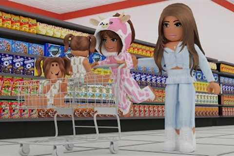 24 HOURS IN A GROCERY STORE! Bloxburg Family Roleplay