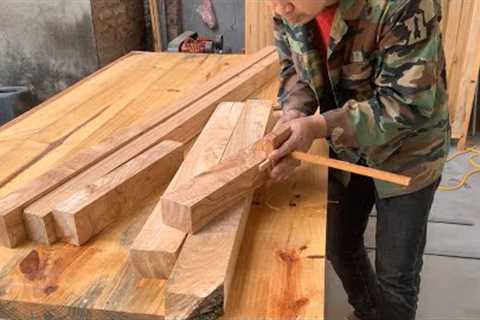 Building A Wooden Bed Very Simple and Easy | Extremely Skilled Woodworking Skills of Young Carpenter
