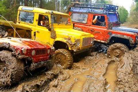 RC Cars MUD OFF Road — Land Rover Defender 90 and Hummer H1 #1— RC Extreme Pictures