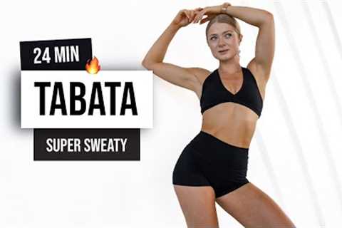 24 MIN SUPER SWEATY TABATA HIIT - Full Body Home Workout - No Equipment, With Tabata Songs