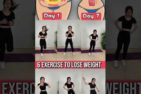 6 Exercise To Lose Weight | Home Fitness Challenge #shorts #exercise #tiktokchallenge