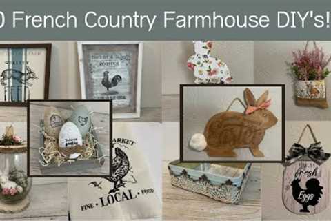 Farmhouse French Country Decor DIY's! | 10 pretty projects