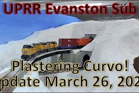 Plastering Curvo Flyover on the HO scale - Model Railroad in Action - UPRR Evanston Sub S2023E12