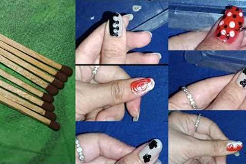 Easy Nail Art With Matchstick! 6 Trending Nail Art Designs! #TheLuminousGirl