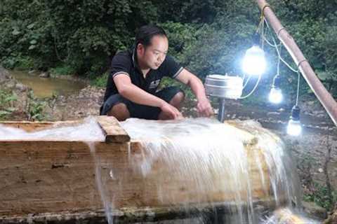 Primitive Water Plant, Installing Free Electricity and Water System For The House