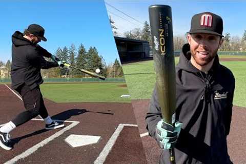 Hitting with the 2023 Rawlings ICON | BBCOR Baseball Bat Review (RETURN OF THE GLOWSTICK 😳)
