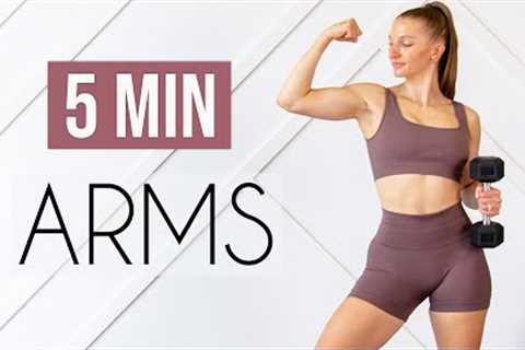 5 MIN ARM WORKOUT - With Weights (Upper Body Toning)