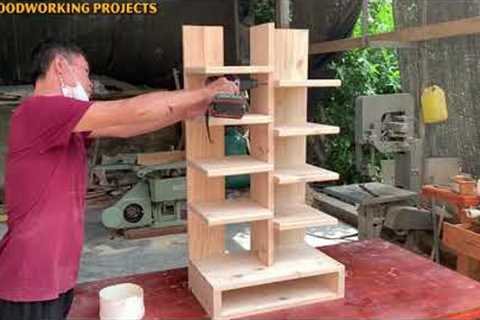 Easy Modern Style Woodworking From Pallets // The Best DIY Shoe Racks To Keep Your Home In Order
