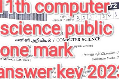 11th computer science one mark answer key 2023 #11thcomputer #trending #viral #subscribe #like