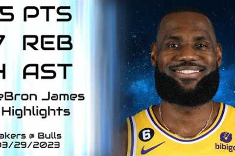 [NBA] LeBron James Highlights | Lakers @ Bulls (03/29/2023) | NBA Regular Season