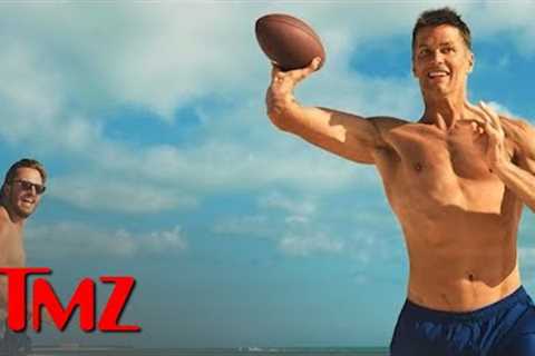 Tom Brady Goes Shirtless For Beach Football Sesh With Ex-Patriots Teammates | TMZ TV