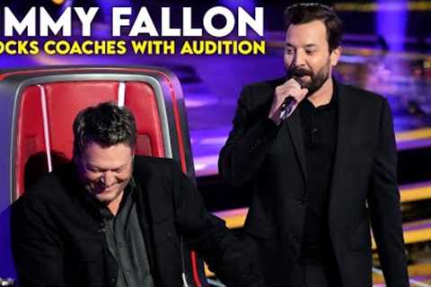 Superstars prank The Voice Coaches SHOCKED by Audition from Jimmy Fallon Celebrity reaction