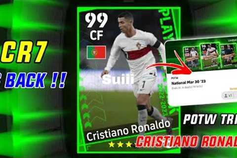 Trick To Get 99 Rated Cristiano Ronaldo From National Potw | eFootball 2023 Mobile