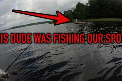This Dude was Fishing Our Spot!! Lake Nacogdoches Bass Fishing