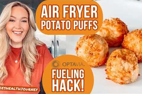 FUELING HACKS // ROASTED GARLIC MASHED POTATOES // AIR FRYER POTATO PUFFS #shleeshealthjourney