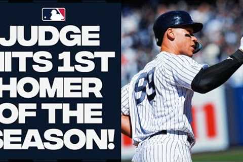 AARON JUDGE CRUSHES FIRST HOME RUN OF MLB SEASON!!!