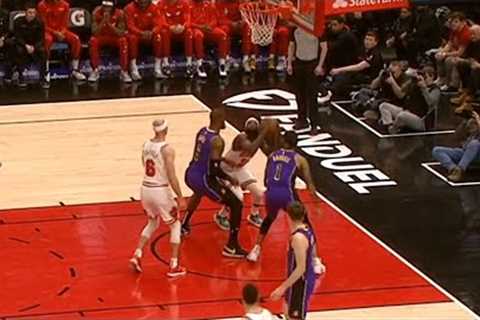LeBron James says hell no to Patrick Beverley's pump fakes 😂😭