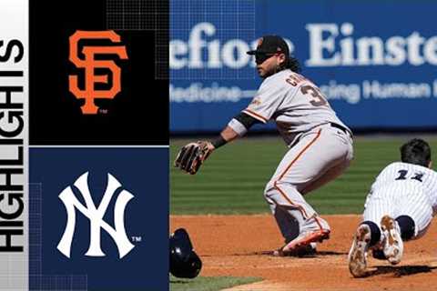 Giants vs. Yankees Game Highlights (3/30/23) | MLB Highlights