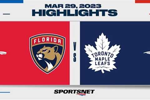 NHL Highlights | Panthers vs. Maple Leafs - March 29, 2023