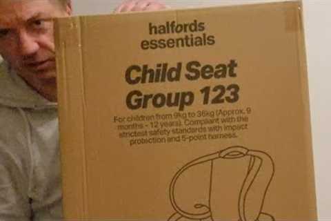 Halfords essential Child Seat Group 123 Unboxing and assembly. In 4K