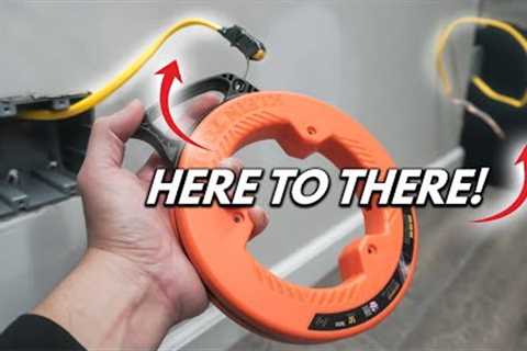 How To Run And Fish Electrical Wire Through Studs Inside Drywall! | DIY Tutorial For Beginners!