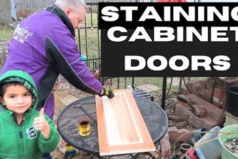 How to STAIN &amp; INSTALL CABINET DOORS  Deddy Mike’s Life and Hobbies