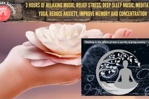 3 hours of Relaxing Music, Relief Stress, Deep sleep music, Meditation, Reduce Anxiety, Focus.