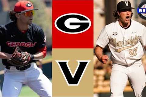Georgia vs #4 Vanderbilt Highlights (Game 2, Crazy Game!) | 2023 College Baseball Highlights
