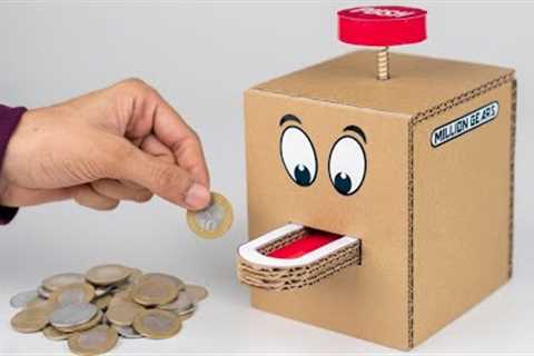 How To Make A Coin Bank From Cardboard | Easy &amp; Awesome Cardboard Project