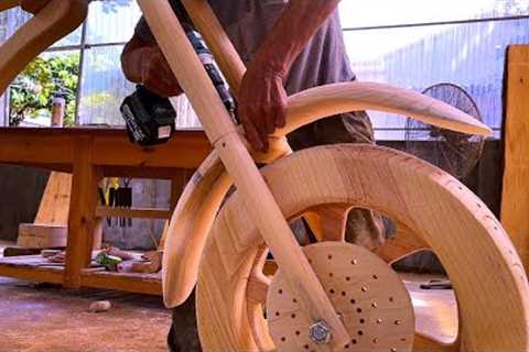 2nd Large Displacement  Wooden Motocyle  // Amazing Woodworking Projects