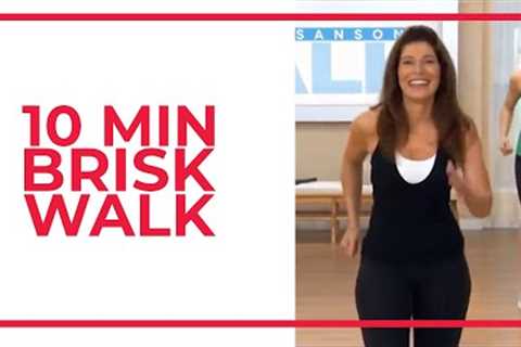 10 Minute BRISK WALK | At Home Workouts