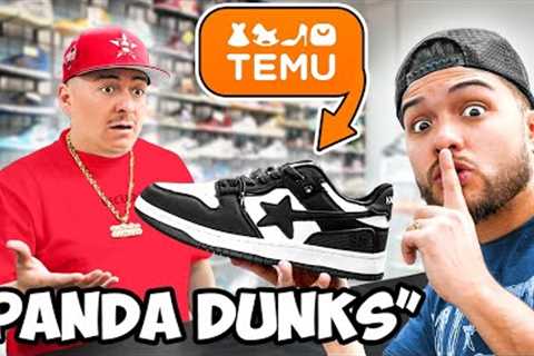 Selling Fake Panda Dunks From Temu To Sneaker Stores!