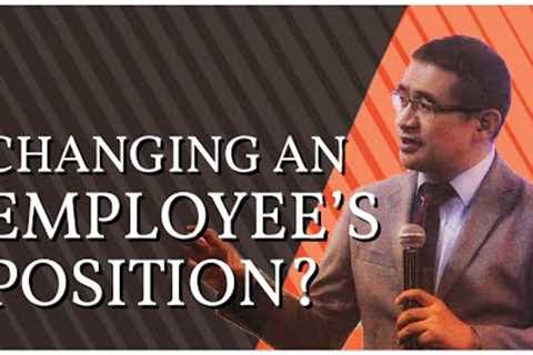 Am I free to change my employee's position without changing their salary?