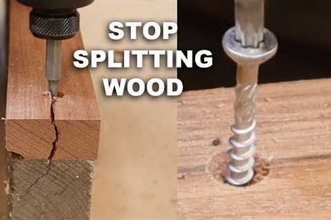 How to Drive a Screw Without splitting the Wood - Basic Woodworking